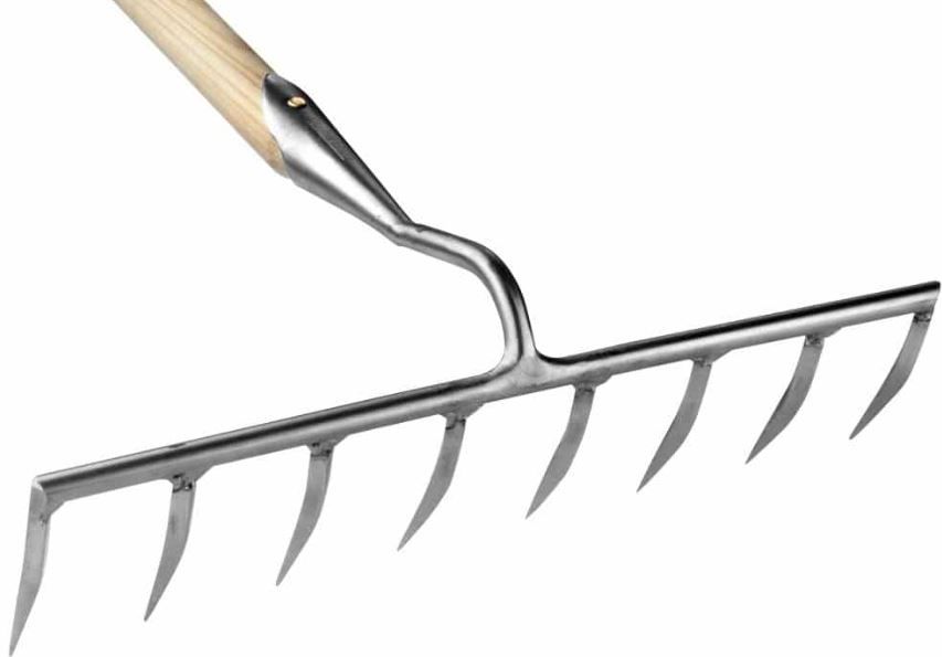 klauw/hark 8-tands rvs 155cm steel