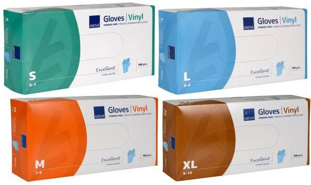 handschoen vitril maat S blauw 100/ds