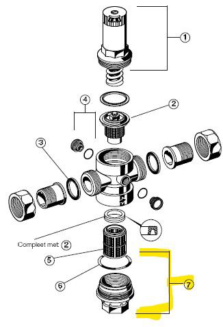 zeefhouder kunststof 1½''-2''
