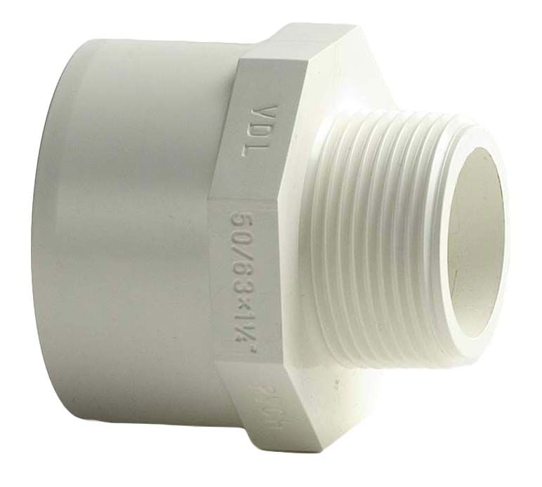 wit pvc puntstuk 50/63x1½"