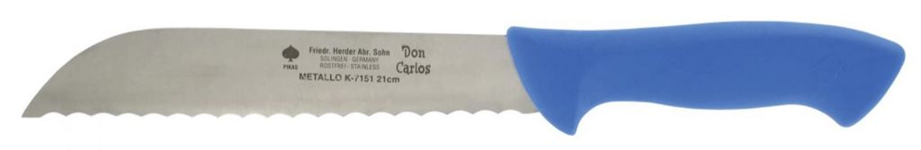 mes 210mm rvs kartel blauw