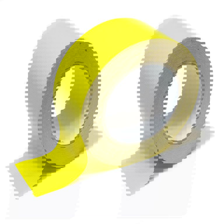 Duct tape 50mm geel 25m/rol