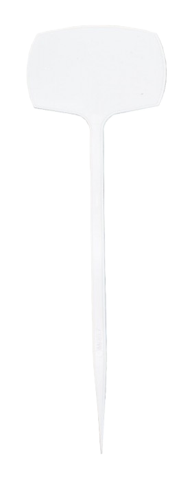 plaatetiket 30x10x7cm wit recht 50/zk