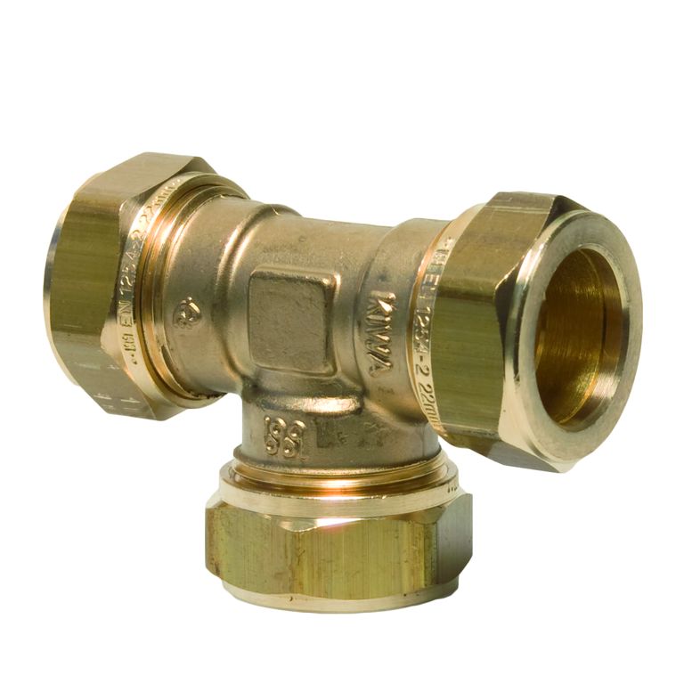 mess knel T-stuk 22x22x22mm