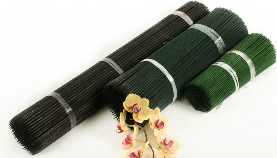 bamboe wax 50cm x 5,0mm bruin/14cm plas.