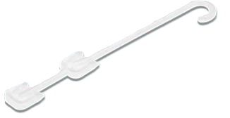 trossteelhaak wit 9,5cm 7500/doos