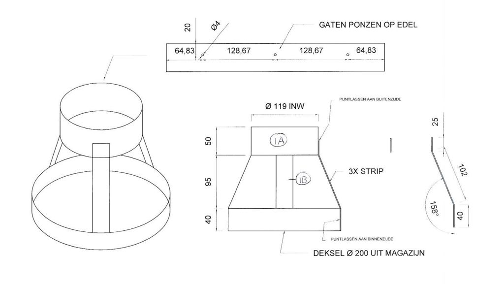Opvangbak zwavelverdamper