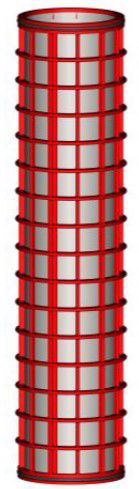 Amiad binnenfilter 4" 130mu rood scherm