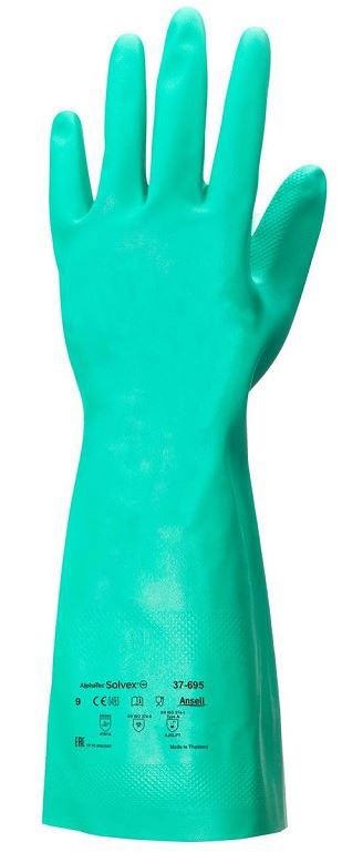 handschoen solvex 38cm groen maat M