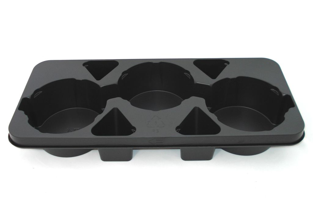 Normpacktray 483 56x25 zwart 1600/plt