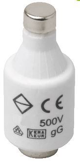 zekering DII 10A 500V per stuk
