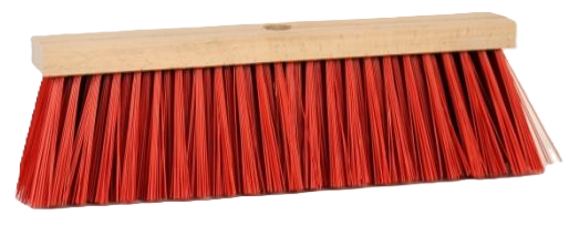 straatbezem 41cm solide ppp rood