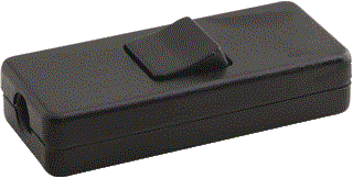 snoerschakelaar 2A 2p zwart