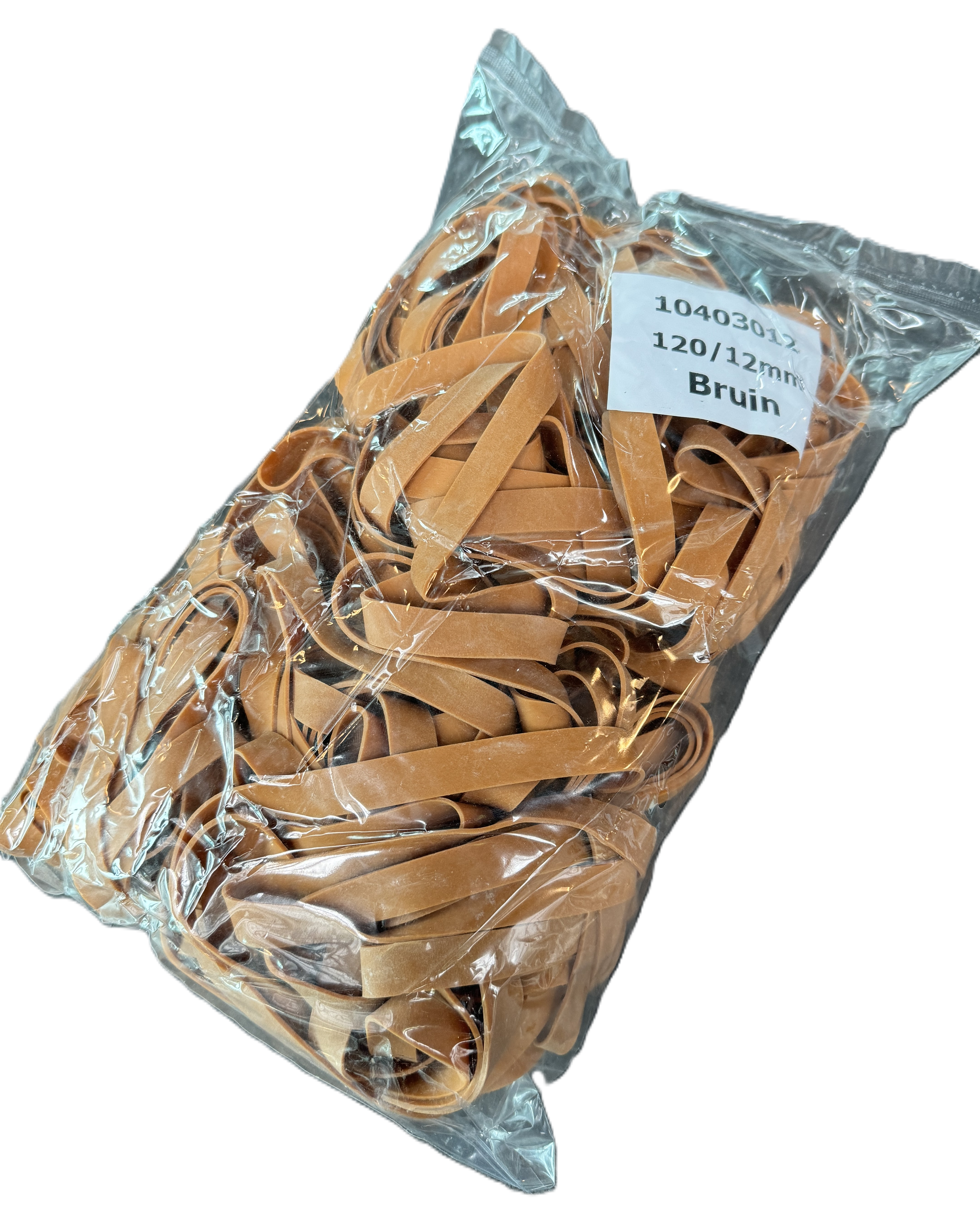 elastiek 120x12 bruin 1kg/zak