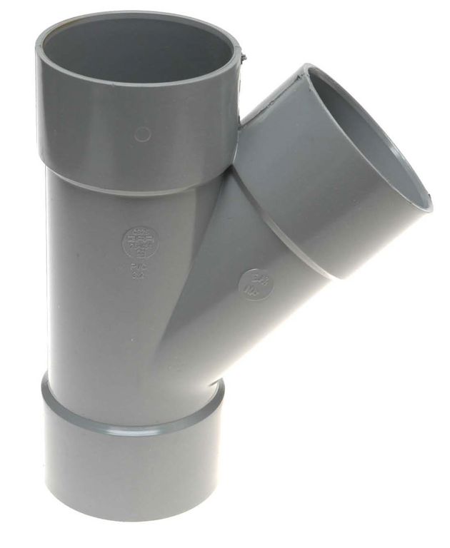 riool T-stuk 45° 125x50mm lijm