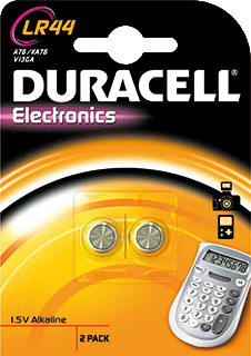 batterij Duracell 1.5V knoopce LR44 2/pk
