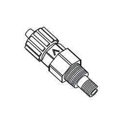 injectieklep ½" 8x12mm zuur PVDF+FP 0,