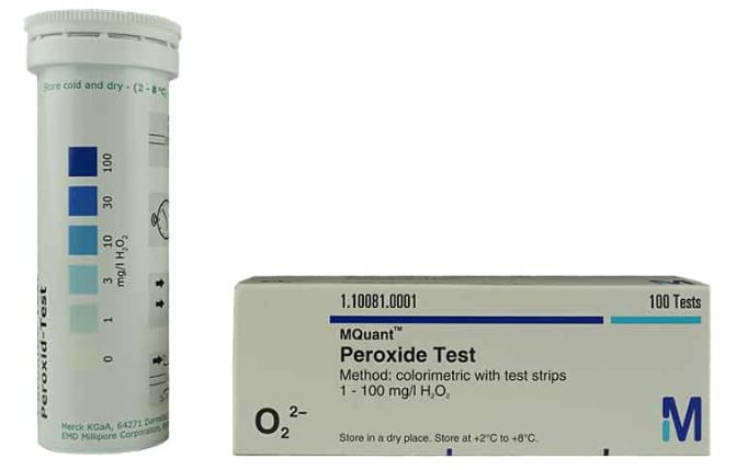 peroxide strips 0-100 mg/l H2O2 100/doos