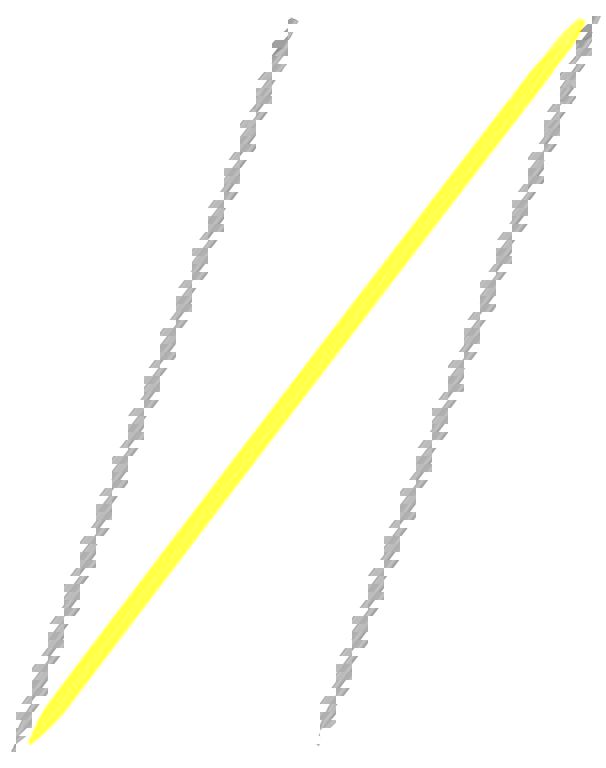 kruispiket AM 40cm geel 2ink.